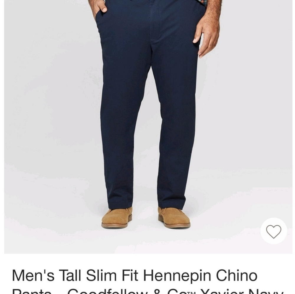 Mens navy blue pants Tall slim fit